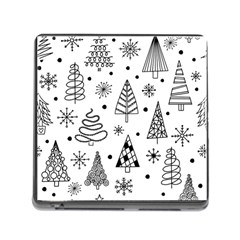 Seamless Pattern With Christmas Trees Memory Card Reader (square 5 Slot) by Vaneshart