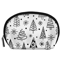 Seamless Pattern With Christmas Trees Accessory Pouch (large) by Vaneshart