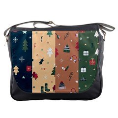 Flat Design Christmas Pattern Collection Messenger Bag