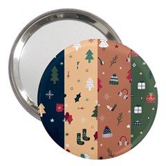 Flat Design Christmas Pattern Collection 3  Handbag Mirrors by Vaneshart