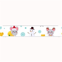 Christmas Seamless Pattern With Cute Kawaii Mouse Small Bar Mats by Vaneshart