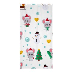 Christmas Seamless Pattern With Cute Kawaii Mouse Shower Curtain 36  X 72  (stall) 