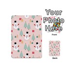 Cute Snowman Christmas Season Seamless Pattern Playing Cards 54 Designs (Mini) Back