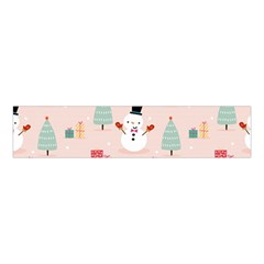 Cute Snowman Christmas Season Seamless Pattern Velvet Scrunchie by Vaneshart