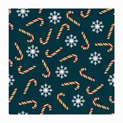 Christmas Seamless Pattern With Candies Snowflakes Medium Glasses Cloth (2 Sides) by Vaneshart