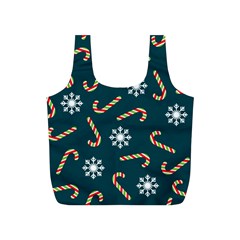 Christmas Seamless Pattern With Candies Snowflakes Full Print Recycle Bag (s)