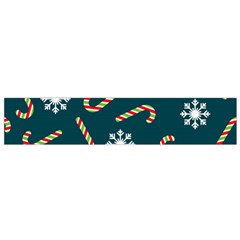 Christmas Seamless Pattern With Candies Snowflakes Small Flano Scarf