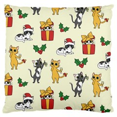 Christmas Funny Pattern Cat Large Cushion Case (one Side)