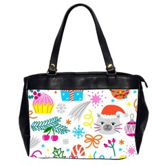 Funny Christmas Pattern Oversize Office Handbag (2 Sides)