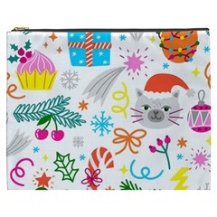 Funny Christmas Pattern Cosmetic Bag (xxxl)