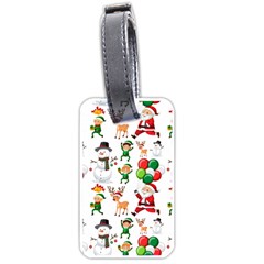 Seamless Pattern Christmas Luggage Tag (one Side) by Vaneshart