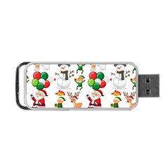 Seamless Pattern Christmas Portable Usb Flash (one Side) by Vaneshart