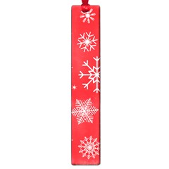 Christmas Seamless With Snowflakes Snowflake Pattern Red Background Winter Large Book Marks by Vaneshart