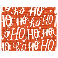 Ho Ho Ho Lettering Seamless Pattern Santa Claus Laugh Double Sided Flano Blanket (medium) 