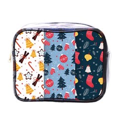 Christmas Pattern Collection Flat Design Mini Toiletries Bag (one Side) by Vaneshart