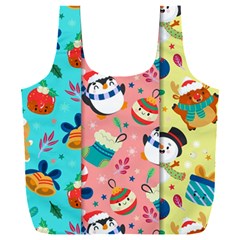 Hand Drawn Christmas Pattern Collection Full Print Recycle Bag (xxl) by Vaneshart