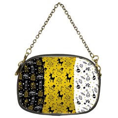 Black Golden Christmas Pattern Collection Chain Purse (one Side) by Vaneshart