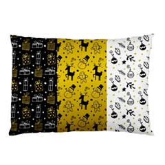 Black Golden Christmas Pattern Collection Pillow Case (two Sides)