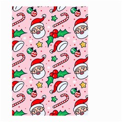 Colorful Funny Christmas Pattern Santa Claus Small Garden Flag (two Sides) by Vaneshart