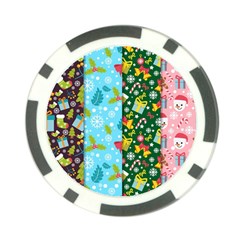 Flat Design Christmas Pattern Collection Poker Chip Card Guard (10 Pack)