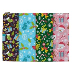 Flat Design Christmas Pattern Collection Cosmetic Bag (xxl)