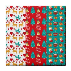 Funny Christmas Pattern Hohoho Tile Coaster