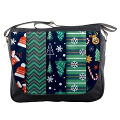 Flat Design Christmas Pattern Set Messenger Bag