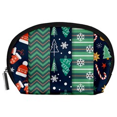 Flat Design Christmas Pattern Set Accessory Pouch (large)