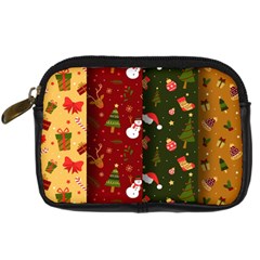 Hand Drawn Christmas Pattern Collection Digital Camera Leather Case by Vaneshart