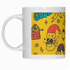 Colorful Funny Christmas Pattern Cool Ho Ho Ho Lol White Mugs