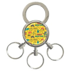 Colorful Funny Christmas Pattern Cool Ho Ho Ho Lol 3-ring Key Chain by Vaneshart