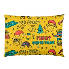 Colorful Funny Christmas Pattern Cool Ho Ho Ho Lol Pillow Case (two Sides) by Vaneshart