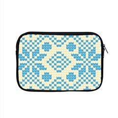 Beautiful Knitted Christmas Pattern Blue White Apple Macbook Pro 15  Zipper Case by Vaneshart