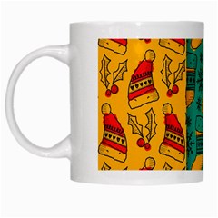 Hand Drawn Christmas Pattern Collection Pattern White Mugs by Vaneshart