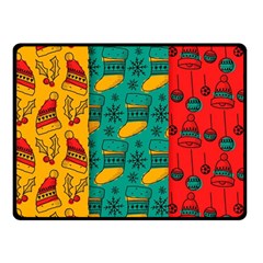 Hand Drawn Christmas Pattern Collection Pattern Double Sided Fleece Blanket (small)  by Vaneshart