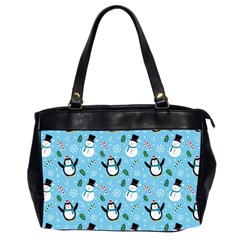 Colorful Funny Christmas Pattern Cartoon Oversize Office Handbag (2 Sides)