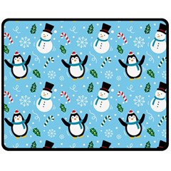 Colorful Funny Christmas Pattern Cartoon Fleece Blanket (medium) 