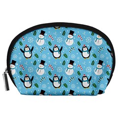 Colorful Funny Christmas Pattern Cartoon Accessory Pouch (large) by Vaneshart