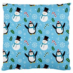 Colorful Funny Christmas Pattern Cartoon Standard Flano Cushion Case (two Sides) by Vaneshart