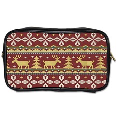 Beautiful Knitted Christmas Pattern Xmas Toiletries Bag (one Side)