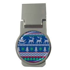 Knitted Christmas Pattern Money Clips (round)  by Vaneshart