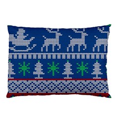 Knitted Christmas Pattern Pillow Case (two Sides) by Vaneshart