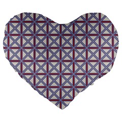 Df Donos Grid Large 19  Premium Flano Heart Shape Cushions by deformigo