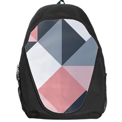 Pink, Gray, And White Geometric Backpack Bag