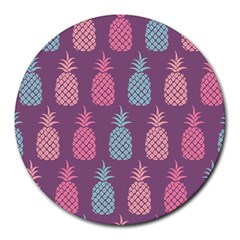 Pineapple Wallpaper Pattern 1462307008mhe Round Mousepads by Sobalvarro