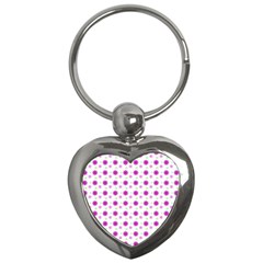 Background Flowers Multicolor Purple Key Chain (heart) by HermanTelo