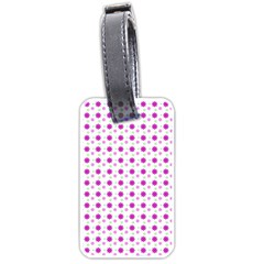 Background Flowers Multicolor Purple Luggage Tag (one Side) by HermanTelo