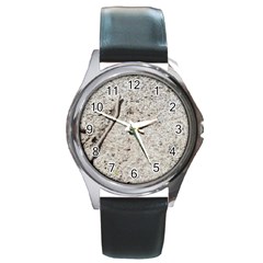 Beach Sand Round Metal Watch by Fractalsandkaleidoscopes