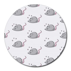 Mouse Seamless Pattern Round Mousepads