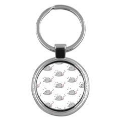 Mouse Seamless Pattern Key Chain (round)